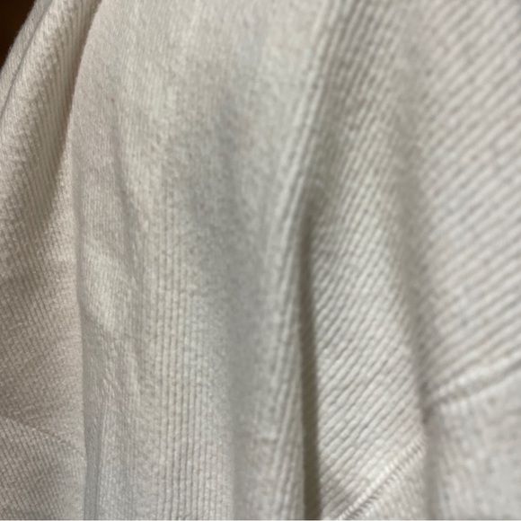 karen neuburger white robe sz 8 missing belt ribbed hotel style - Picture 4 of 5